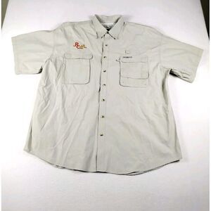Hook & Tackle Shirt Men's 2XL Gray Gorpcore Hi Tech Fishing Gear Hiking‎ Vented